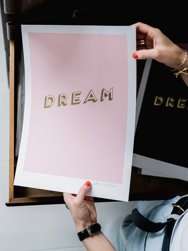 Dream Screen Print with gold leaf - Daisy Emerson