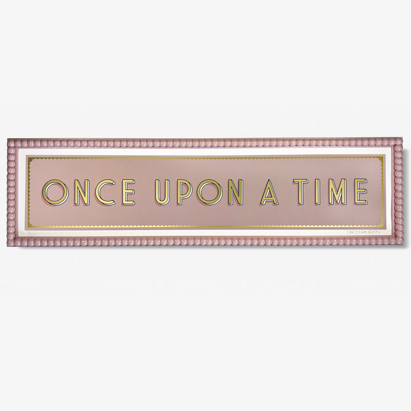 ONCE UPON A TIME - Screen Print with Bobbin Frame Option - Rose Pink
