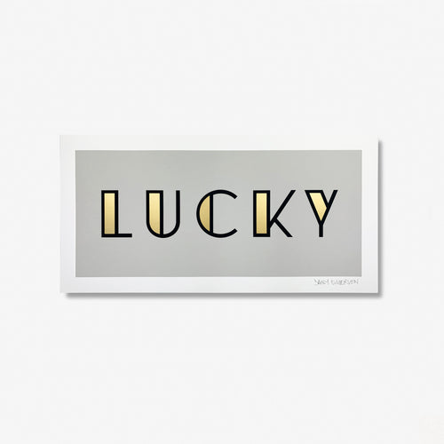 LUCKY Gold - Screen Print - Daisy Emerson
